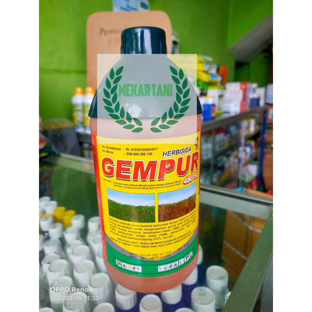 Gempur 1liter/ HERBISIDA GEMPUR 480SL 1LITER OBAT PERTANIAN PEMBASMI RUMPUT LIAR