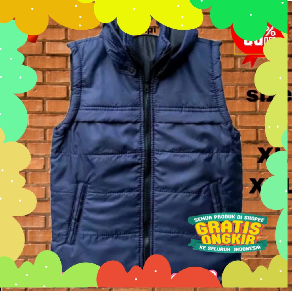 jaket rompi pria / jaket rompi parasut / jaket rompi keren / jaket rompi motor / jaket rompi / jaket