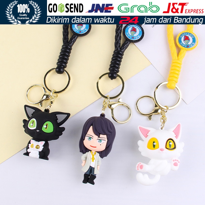 Anime Suzume No Tojimari  Gantungan Kunci / Daijin Kucing Munakata Liontin Keychain / Keychain Tokoh