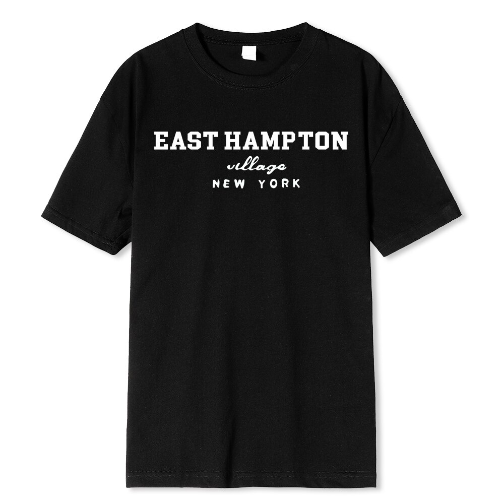Jemssky East Hampton Village New York T Shirts Men Street Cotton Clothes Fashion Cool Tshirt Summer 