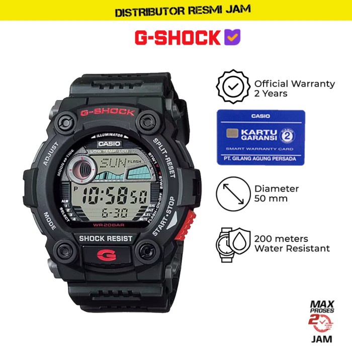 GShock G-7900-1DR G-7900 G7900 Garansi Resmi 2 Tahun