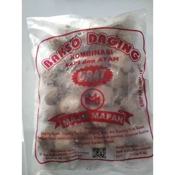 

Maju Mapan Bakso urat 650 gr (50 biji)