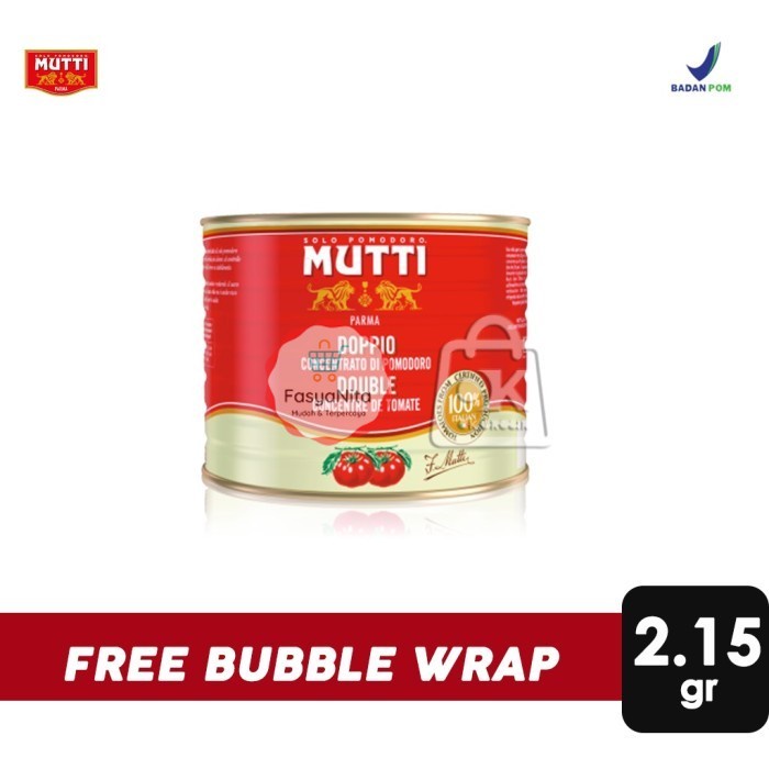 

Mutti Fruit Paste Tomato Double Conc (2.15kg) - FasyAnita Mart Denpasar