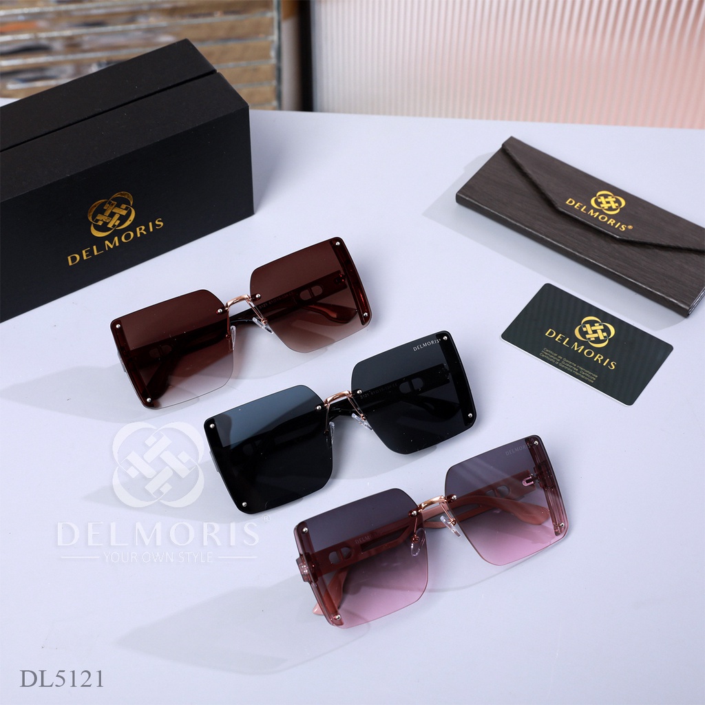 DELMORIS Felicia Series DL5121 Kacamata Hitam Wanita Lensa UV Import Original
