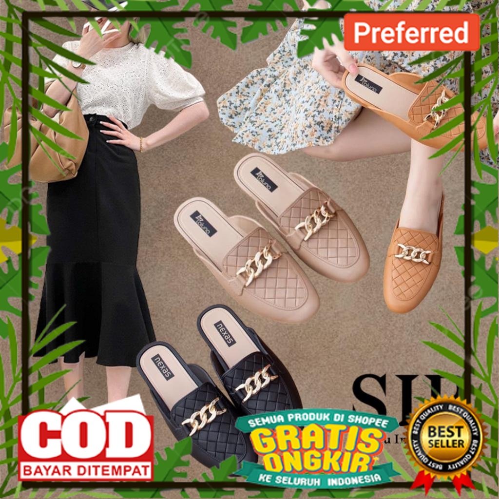 SEPATU SANDAL BEST SELLER TREND TERKINI /Sandal Selop Flat Import DAVINA / Sandal Jelly 1609 - 1 / S