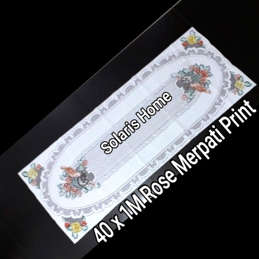 Taplak Meja Tamu Kain Renda Putih