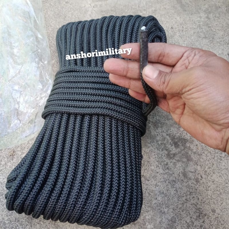 Tali karmantel statis 8mm x 50m carmantle static tali jatah TNI tali panjat flying fox Tali Prusik T