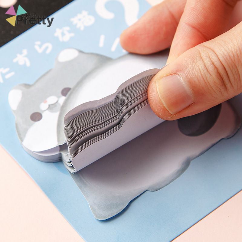 

30lembar Kartun Lucu Seri Berbentuk Hewan Peliharaan Vertikal Sticky Notes Anak Portable Robek Kertas Catatan PD