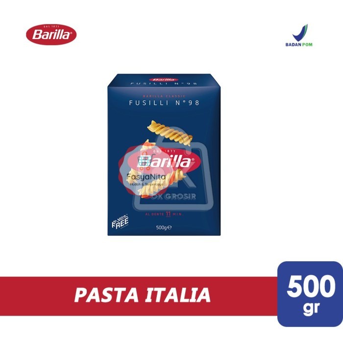 

Pasta Fusilli Barilla N 98 Spiral / Pasta Italia (500 gr) - FasyAnita Mart Denpasar