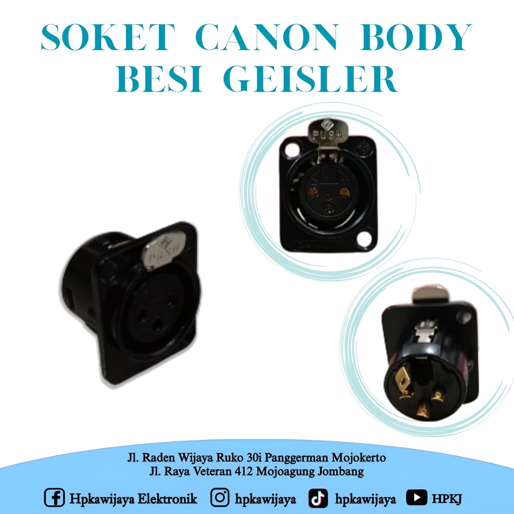 SOKET CANON BODY BESI FEMALE socket canon body female geisler