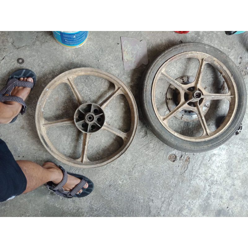 velg Kawasaki Binter Ar 125 velk RIMS original moto pelek depan belakang piringan nap gir gear gigi 