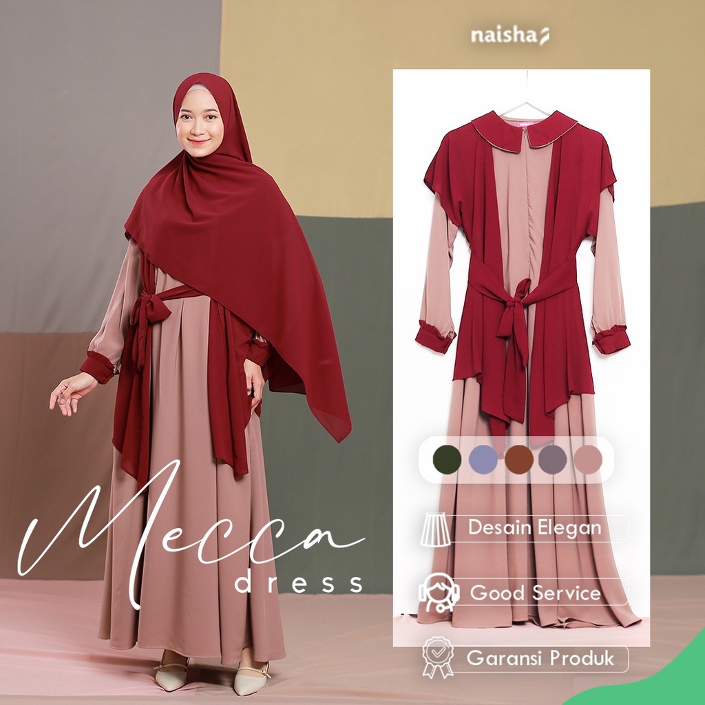 Naisha Official / Mecca Dress / Mecca Family Set / Gamis Couple / Gamis Mecca / Sarimbit Keluarga