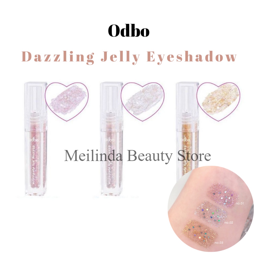 ODBO Dazzling Jelly Eyeshadow Glitter Vegan OD2013 | Tekstur jelly, halus dan lembut | Ringan dan ti