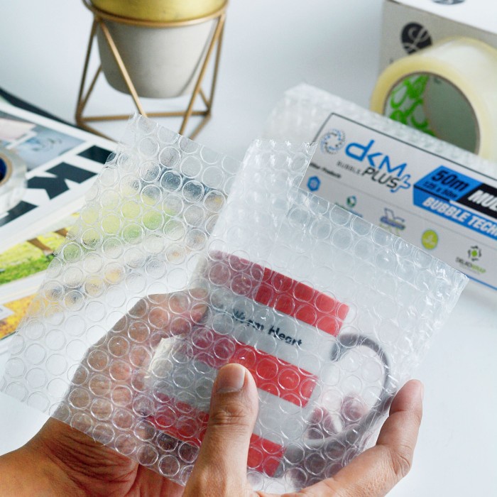 

Plastik Bubble Wrap 40cm x 50m DKM PLUS /ROLL - Bening Hijau