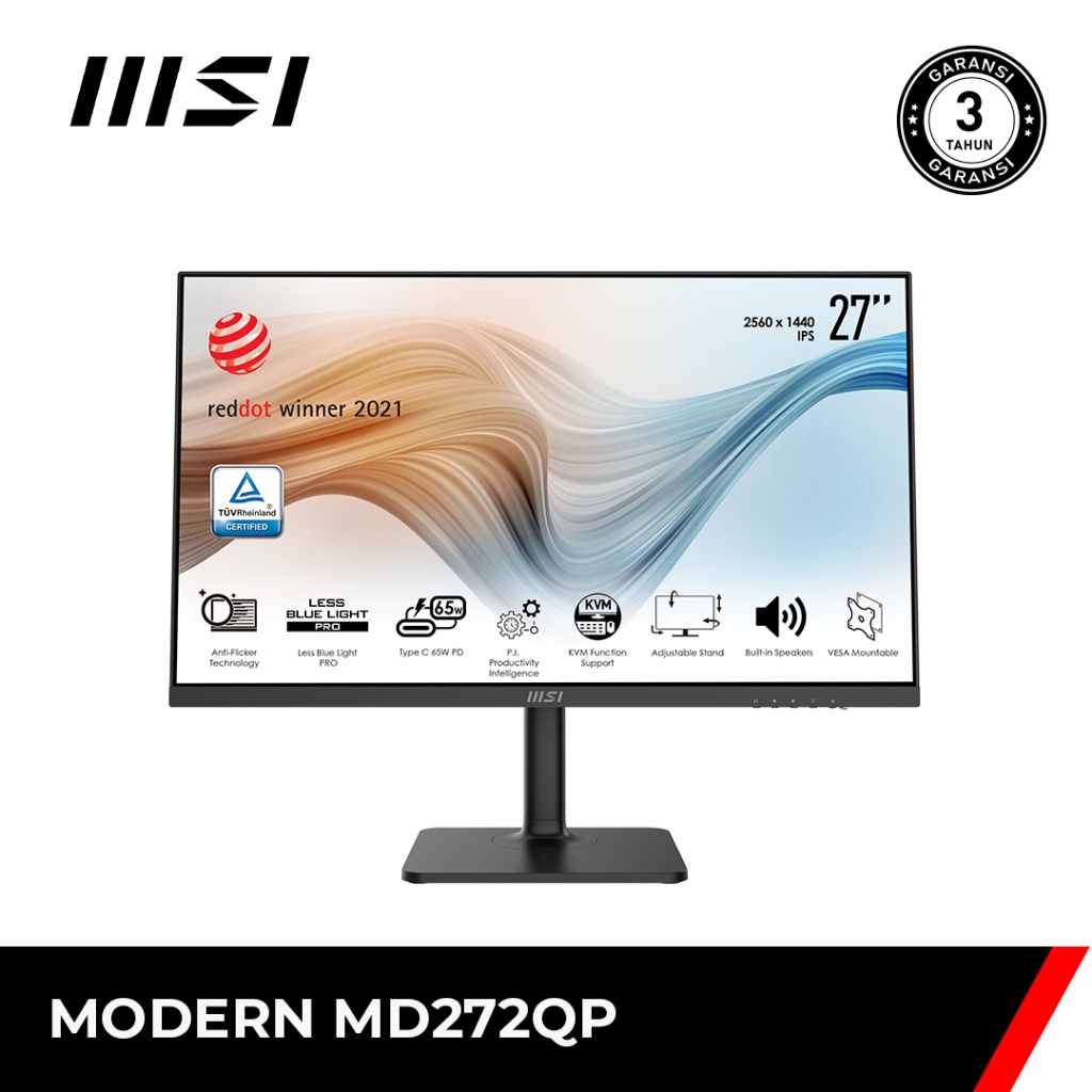 MSI Monitor LED IPS Modern MD272QP 27" Inc