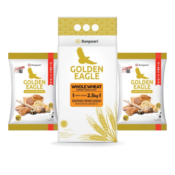 

TN-986 Bungasari 2pcs Golden Eagle Tepung + 1pcs Golden Eagle Whole Wheat