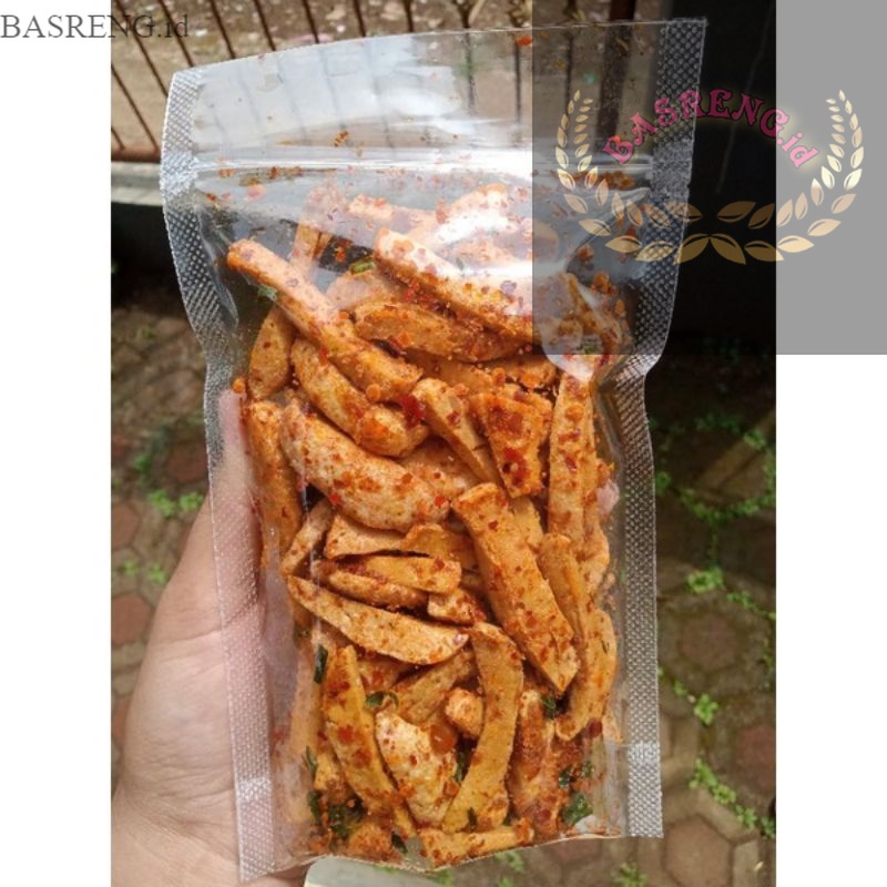 

( BASRENG.id ) Basreng Baso goreng Extra pedas daun jeruk isi 100 gram Bumbu melimpah