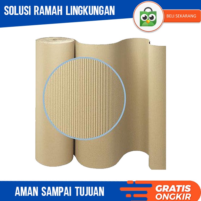 

Kardus Lembaran Packing 140 Cm / Single Face Roll / Corrugated Roll - 70 cm 7,5 kg