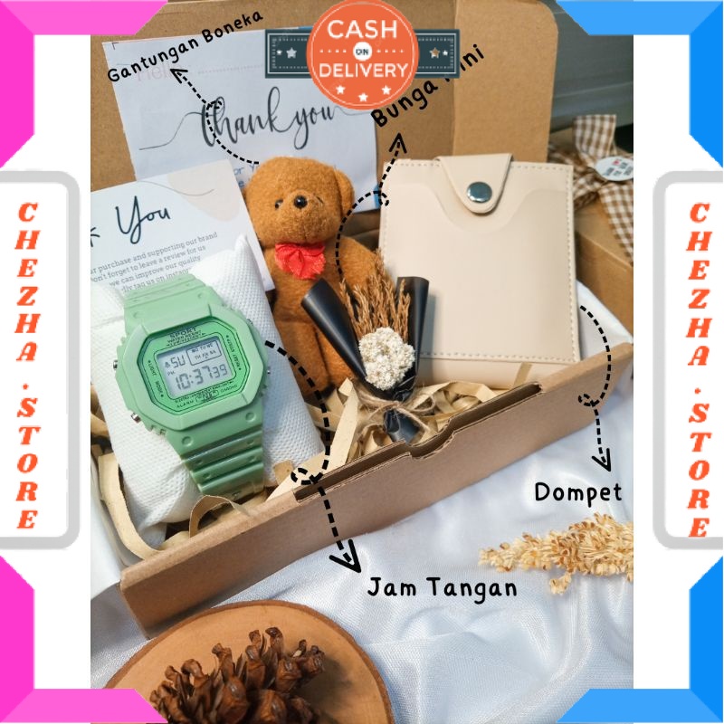 

BINGKISAN KADO ULTAH PASANGAN PACAR ISTRI MANTAN ISIAN MINI DAN BESAR / [Paket 1] Hampers Box/ Surprise Ulang Tahun/ Kado Cewek/Dompet / BONUS GIFT CRAD UCAPAN