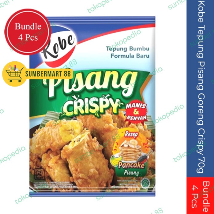 

Cobe Tepung Pisang Goreng Crispy 70gr Paket 4 bks