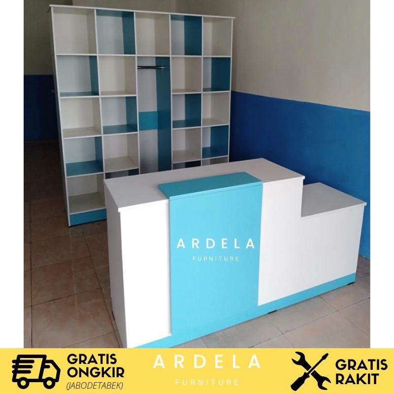 RAK LAUNDRY PAKET MEJA KASIR LEMARI LAUNRDY MEJA LAUNDRY PAKET LAUNDRY Paket Usaha Laundry Murah Pak
