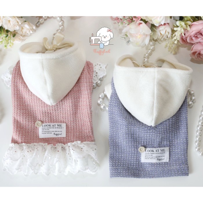 Fluffytail Dobby Hoodie Couple Outfit Baju Anjing Lucu Cute PetClothes