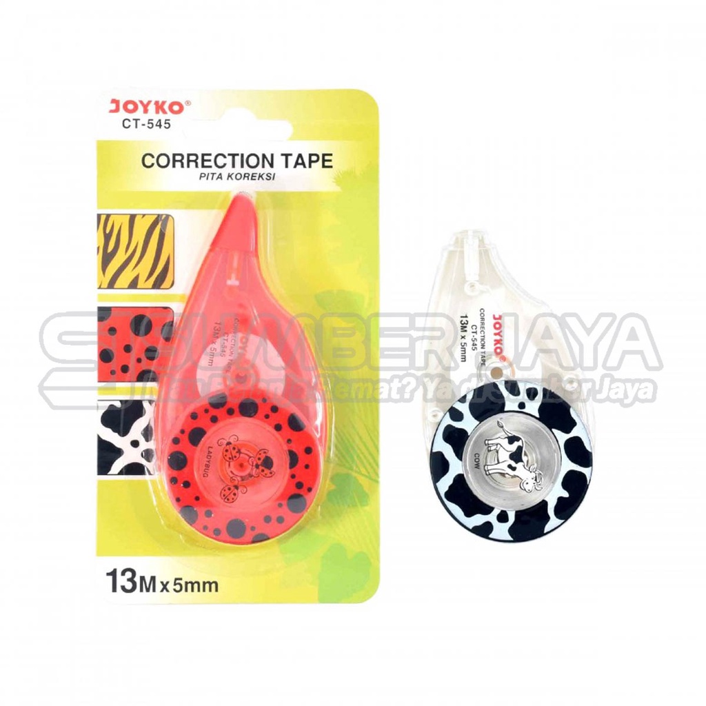 

TIP X Correction Tape Joyko CT-545 tipe x kertas Karakter Binatang