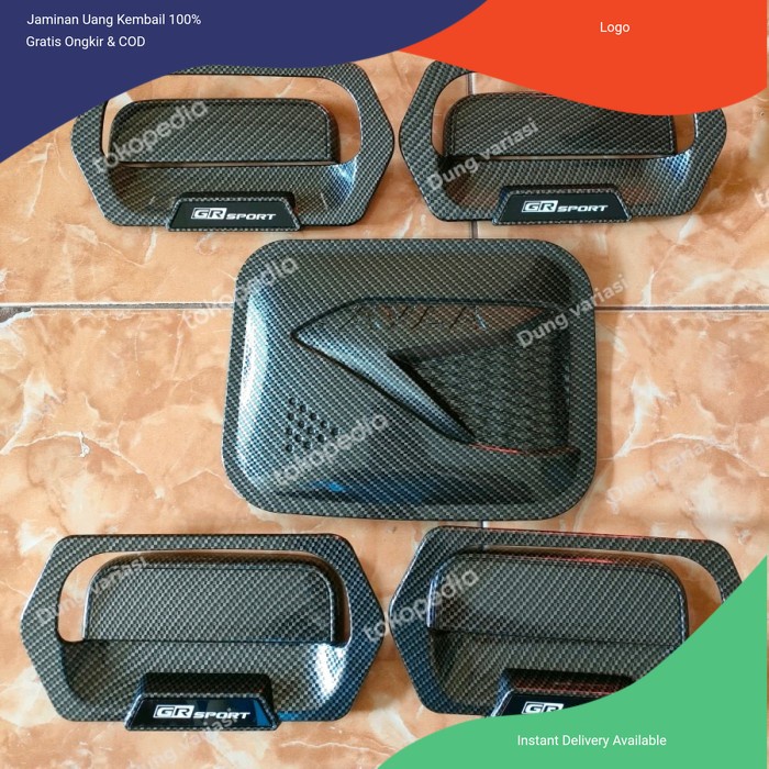 Paket Cover Handle Outer tank Cover Ayla 2021 2022 GR SPORT carbon Aksesoris mobil