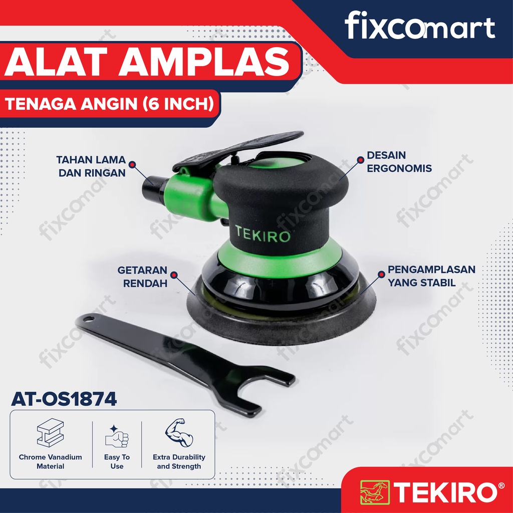 TEKIRO Air  Sander 6" - Amplas Tenaga Angin