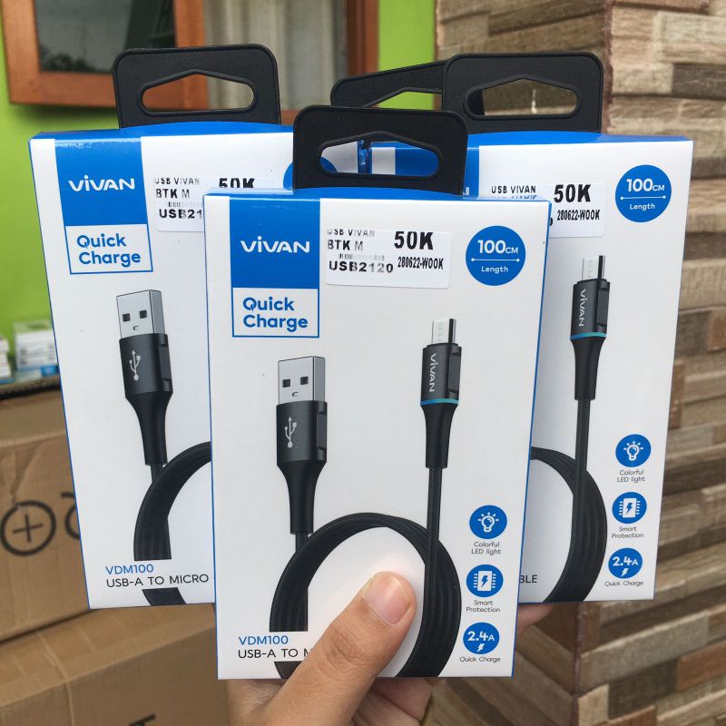 VIVAN VDM100 2.4A MICRO kabel data USB