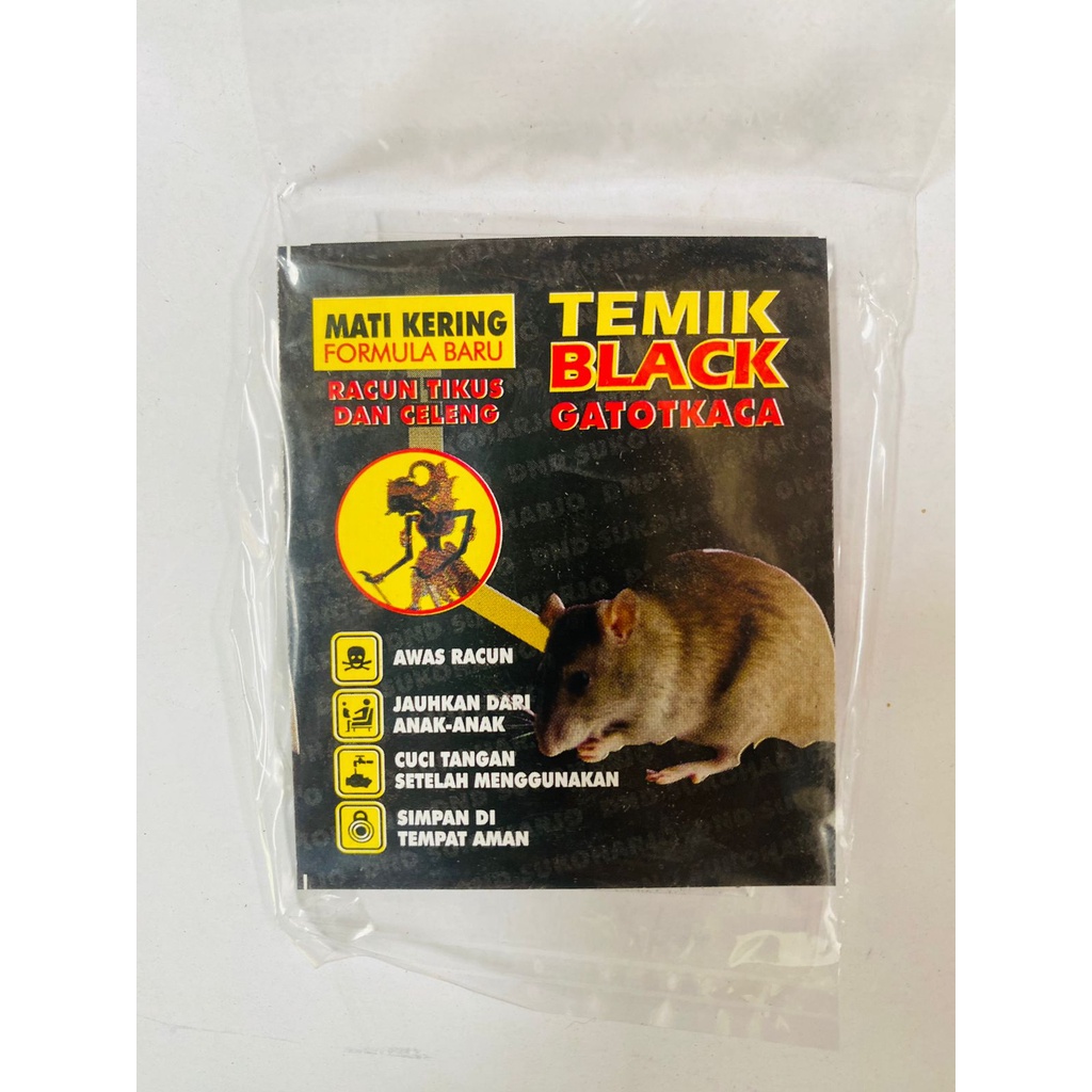 TEMIK BLACK GATOTKACA15G COBRA Racun Tikus dan Celeng mati kering