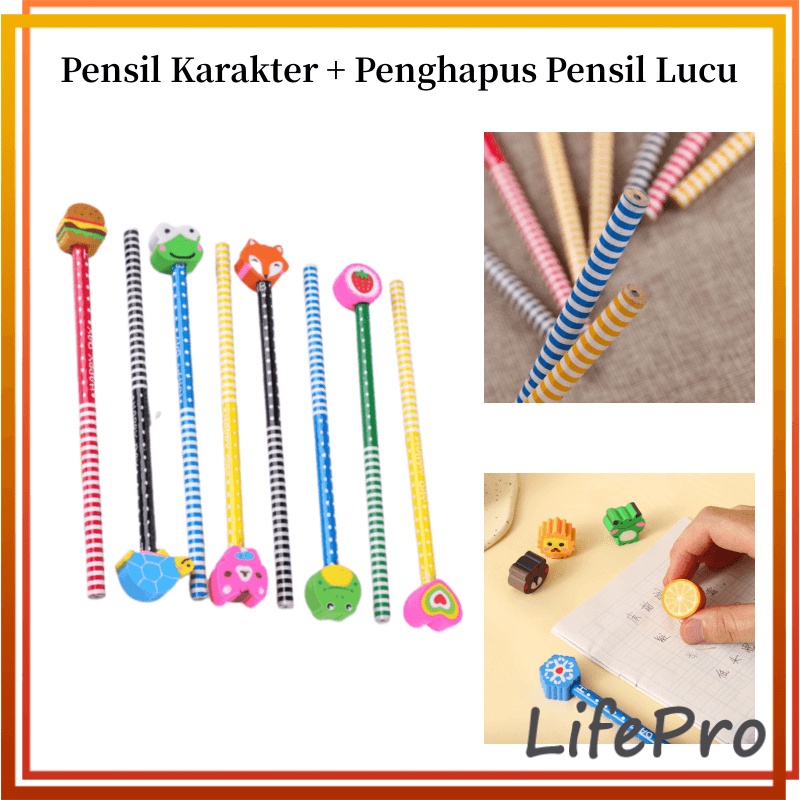 

1pc Pensil Fancy Karakter / Pensil Sambung Susun / Pensil Penghapus / Pensi Ada Penghapus Karakter Unik Lucu