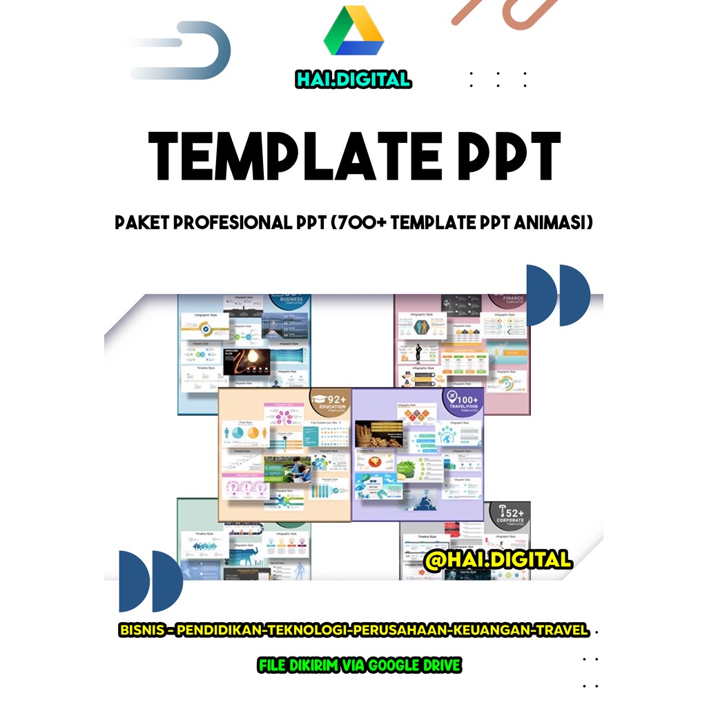 (700+ Template PPT Animasi) Paket Profesional Power Point - Premium PowerPoint Template Packs