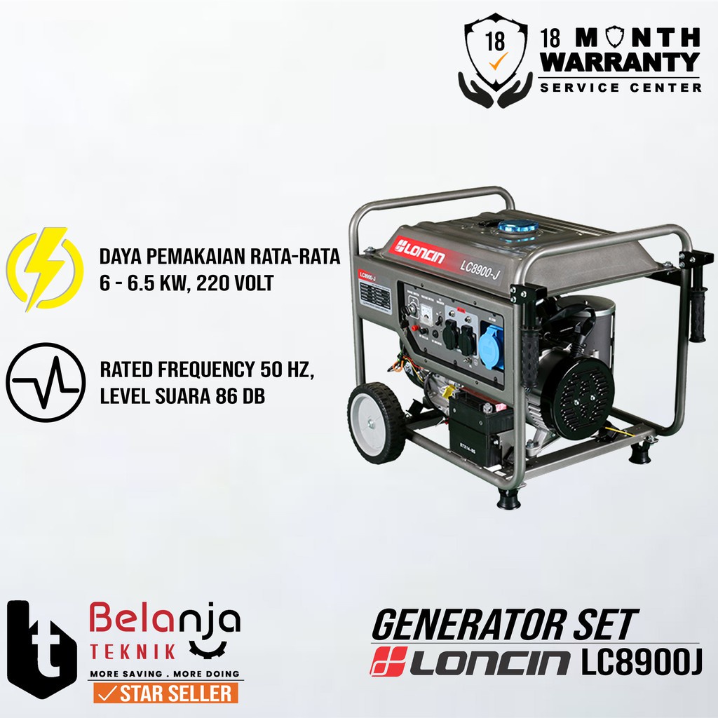 promo              Loncin Genset LC 8900 J 6500 Watt Generator set Bensin LC8900J PREMIUM