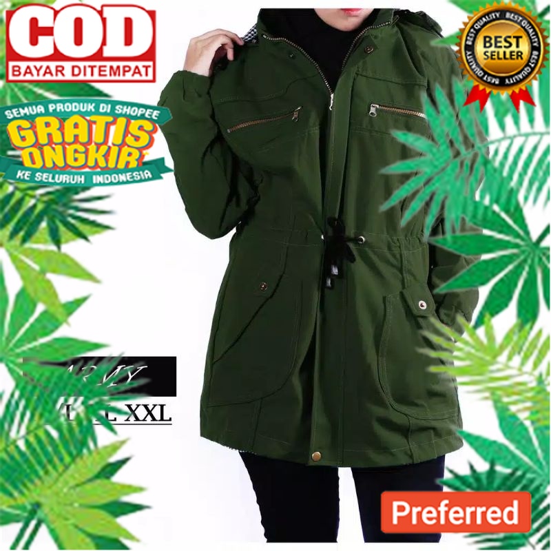 Gratis Ongkir/Cod/Voucher/Parka Jaket Cewek Army/All Size// ANAK DEWASA REMAJA JAKET EKREN JAKET MUR