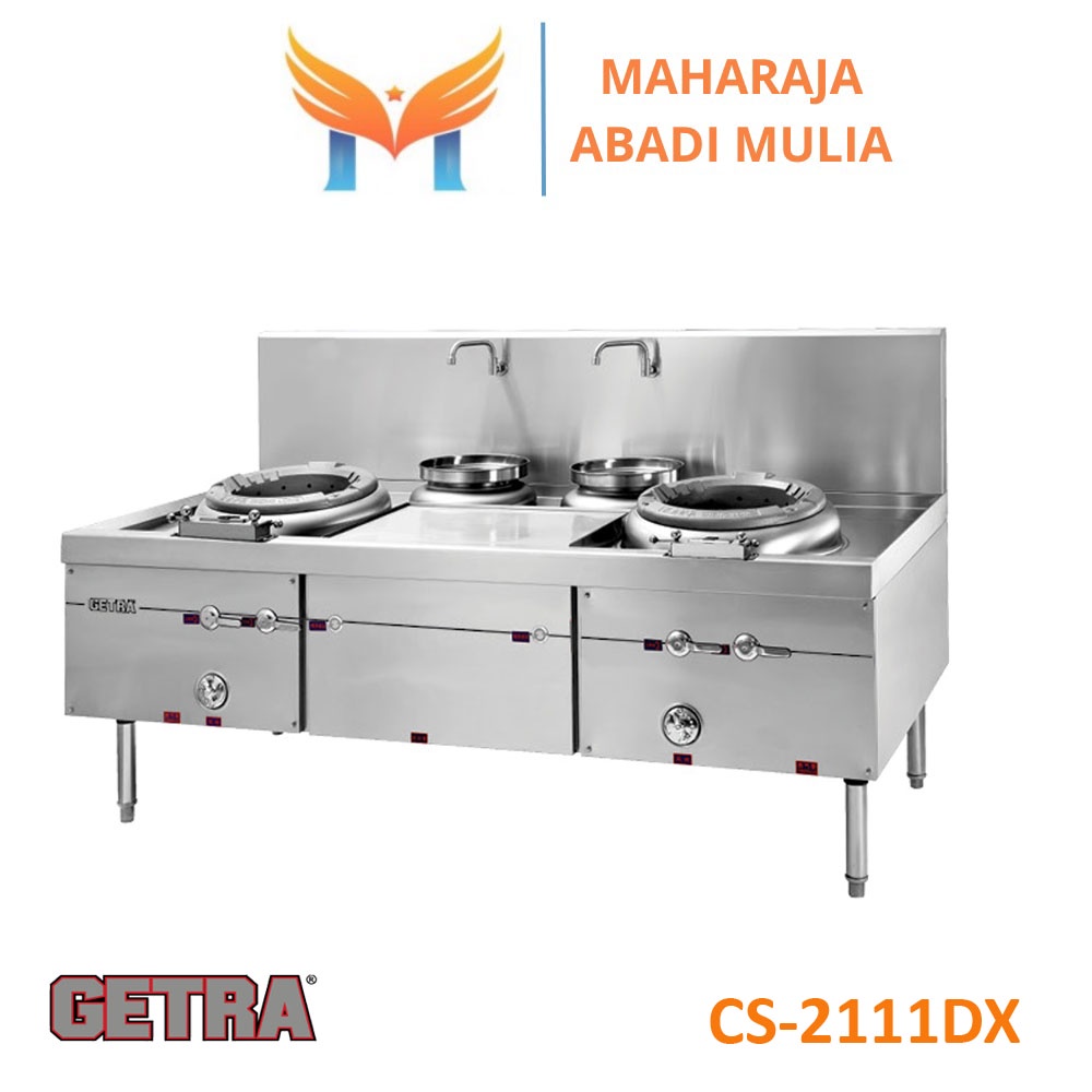Kompor Gas Kwali Getra Cs-2111dx Blower Gas Kwali Range 2 Tungku 2 Soup Ring