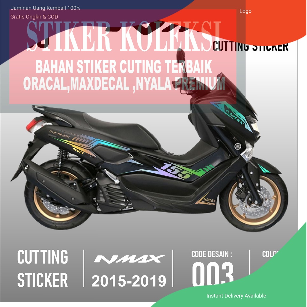 Cutting Sticker Nmax - Aksesoris Motor Stiker Yamaha Nmax Old Skotlet Sticker Striping Lis Variasi C