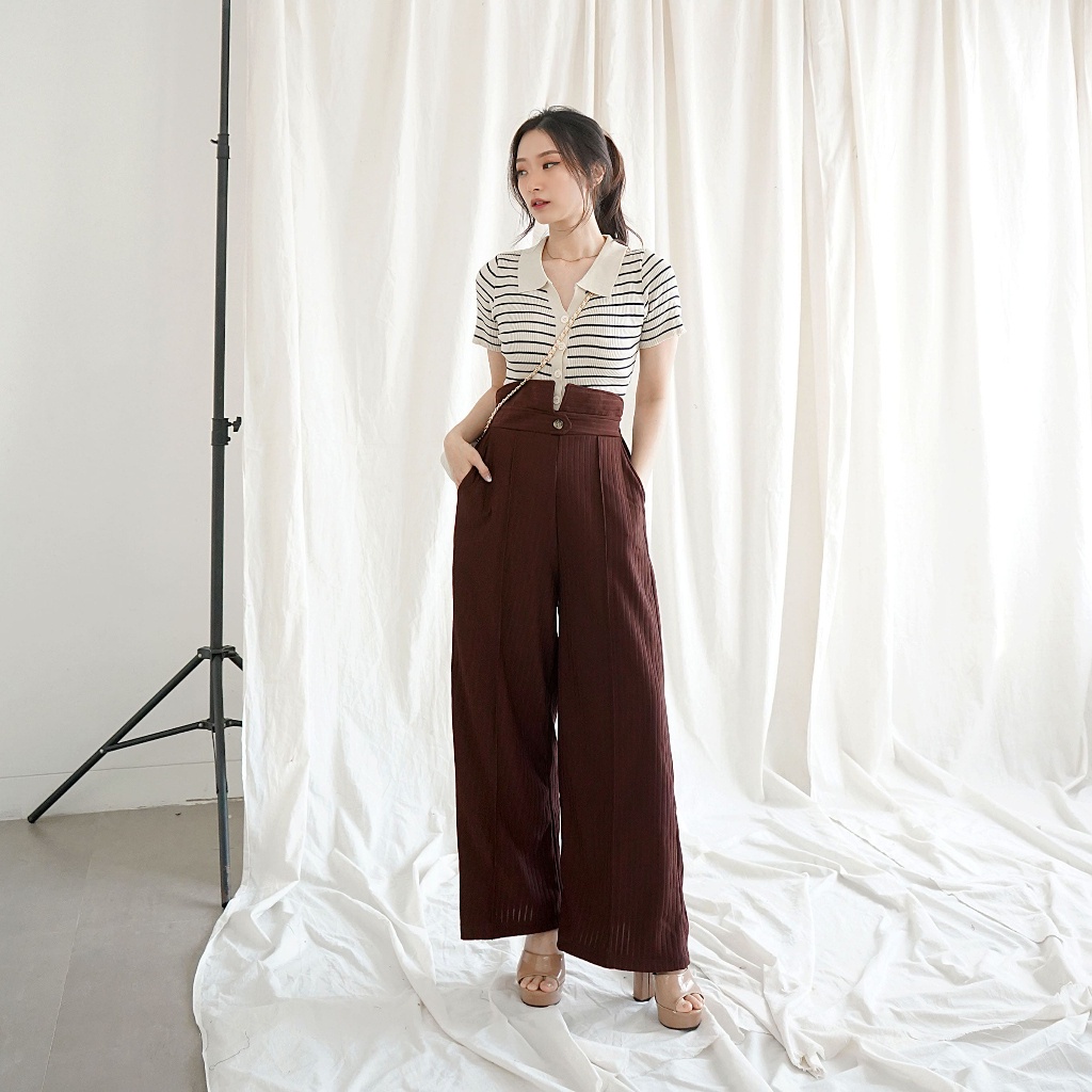 CASHA - ZEC OOTD WANITA LOLI / Kulot Reyza HORNET / OOTD Kasual Hornet Knit Kulot / Celana Panjang K