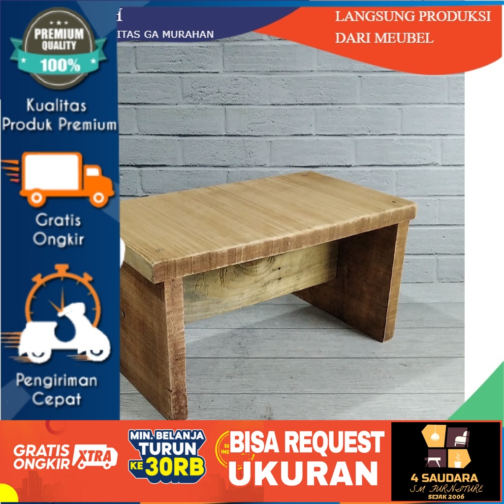 BANGKU JONGKOKAN KAYU PAPAN BANGKU JINGKIK KAYU BANGKU TERAS BANGKU KECIL