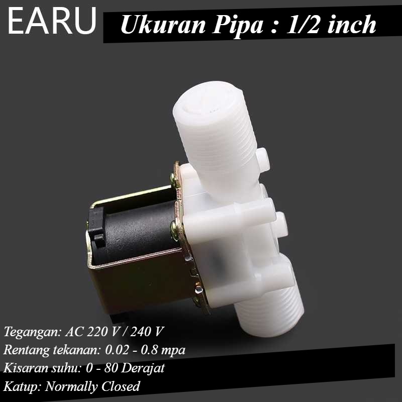 1/2 Inch - Electric Solenoid Water Valve Pneumatic Pressure 220V - EARU FCD180B - Electric Solenoit 