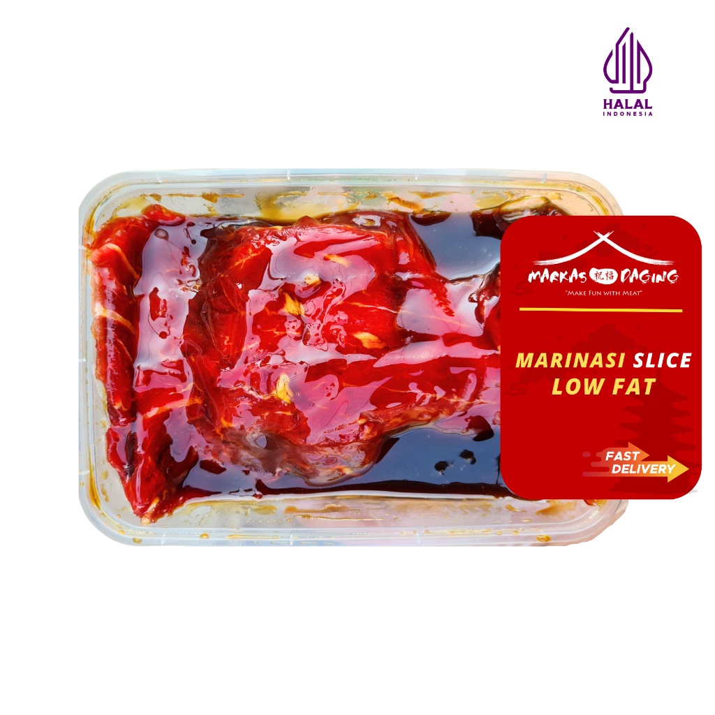 

COD MARINASI LOWFAT slice beef daging sapi marinasi HALAL