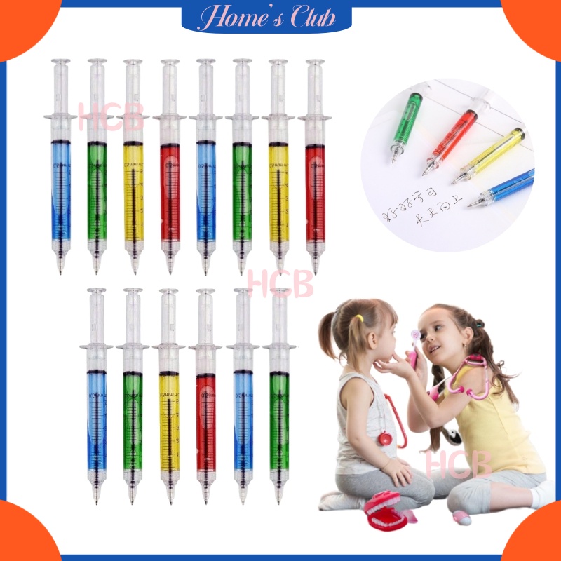 

HCB Alat Tulis Anak Sekolah / Pulpen Jarum Suntik Lucu / Pen Souvenir Aesthetic Fancy / Pulpen Jarum Suntik Warna Warni