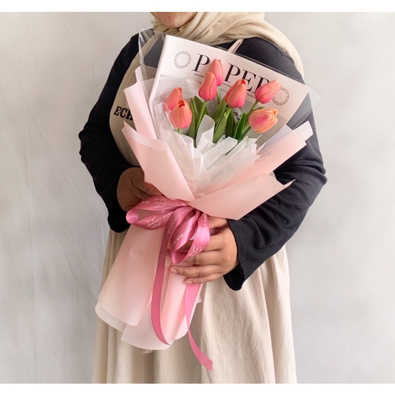 Dandelion Secret - (READY STOCK) buket tulip bouquet bunga artificial kado cowo ultah wedding wisuda anniversary valentine  kelulusan perpisahan Premium  cewek cowok ulang tahun mothers   valentines echiiglo florist Hari ibu Day cewe cowo