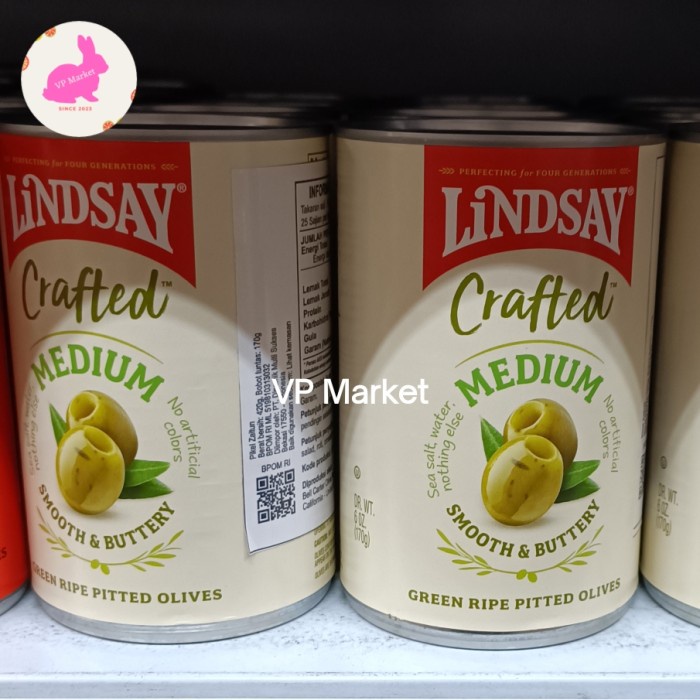 

Lindsay Medium Smooth & Buttery Green Ripe Pitted Olives 170g