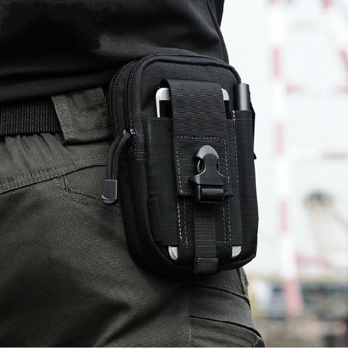 Tas Pinggang Dompet Sarung Smartphone Gadget Waist Bag Tactical Army