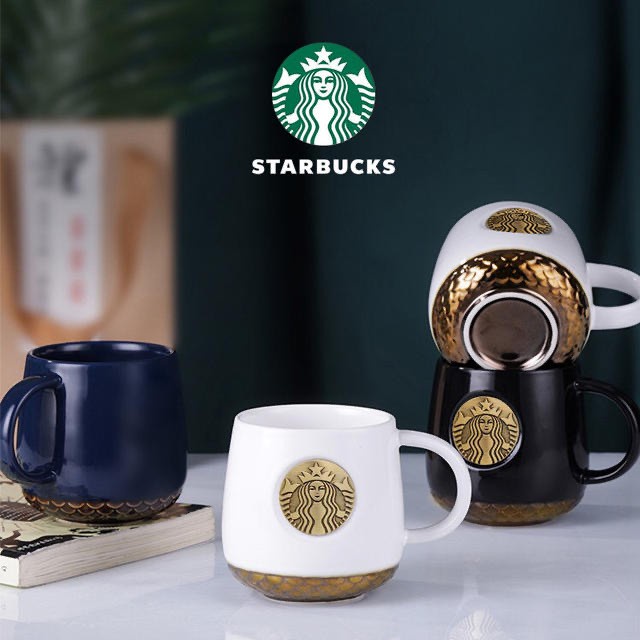 STARBUCKS SIREN Ceramic Mug/ Cangkir Minum Keramik Starbucks - Putih