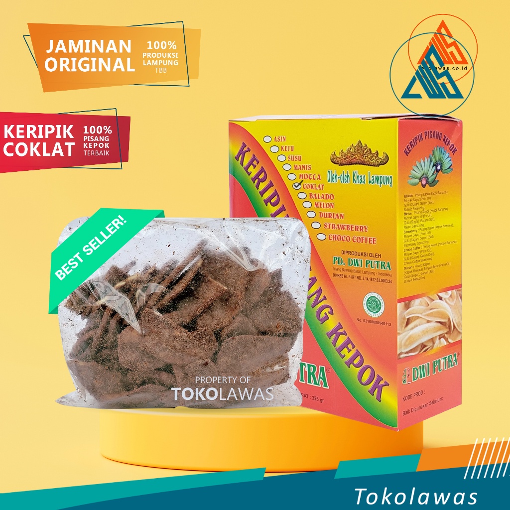 

KERIPIK PISANG COKLAT Asli Khas Lampung 225 gram DWI PUTRA