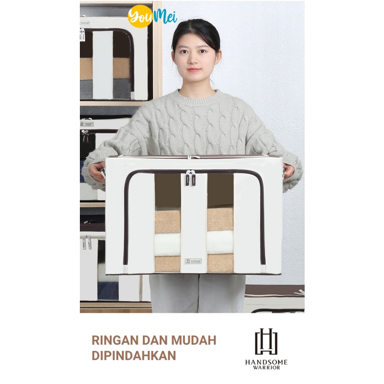 Storage Box Multifungsi Baju / Pakaian Dalam / Mainan / Celana Lipat Portable Resleting Multifungsi - 1320