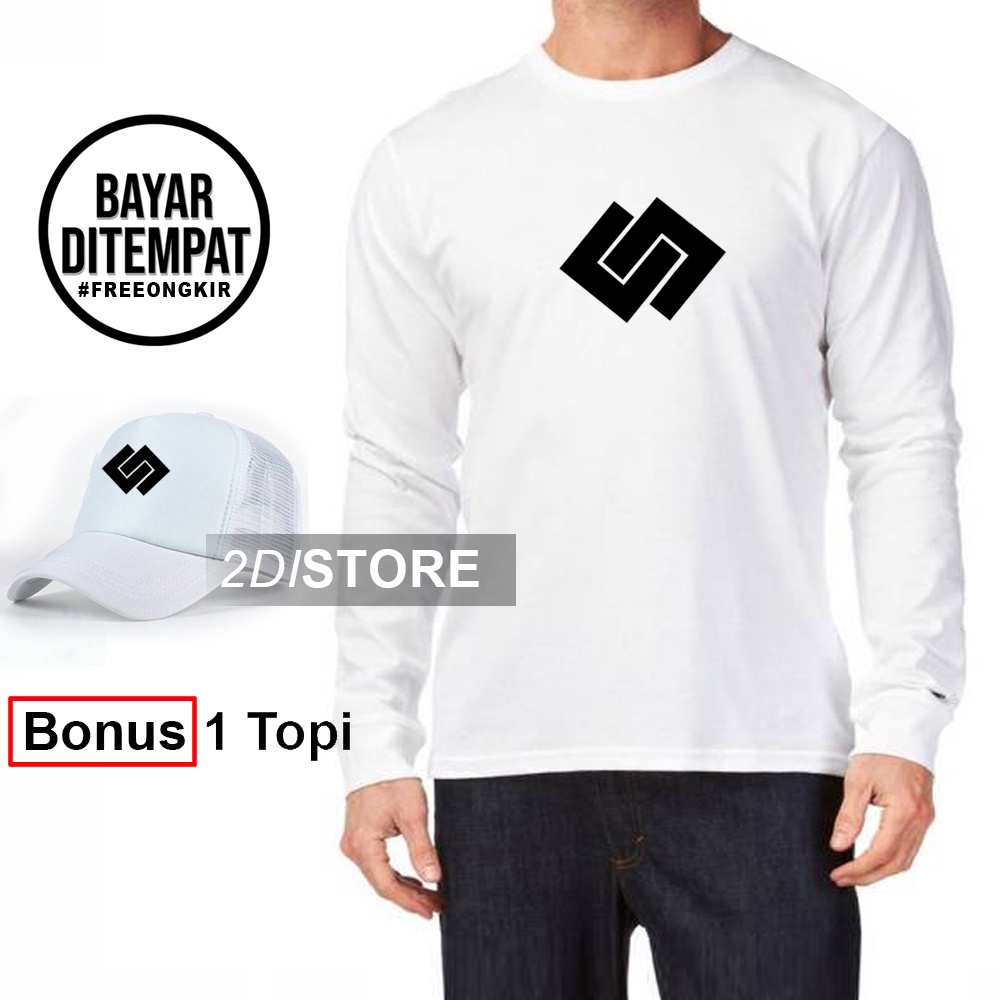 Kaos Oxprey Logo Black + Free 1 Topi / Kaos Distro Premium Oxprey lengan panjang - NFZ STORE