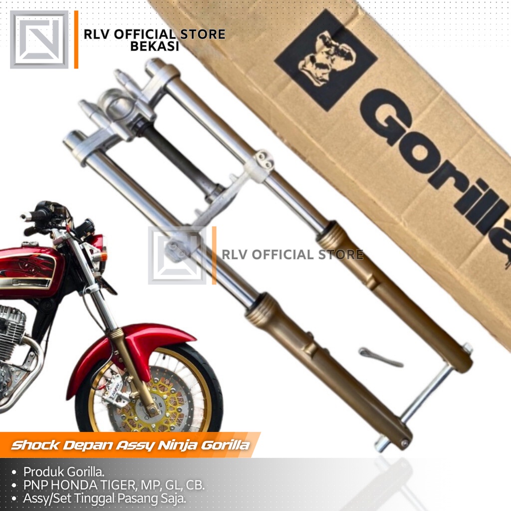 SHOCK SKOK DEPAN NINJA R RR MERK GORILLA MURAH PNP RX KING CB GL MP TIGER GL100 AS 33